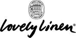 Logo lovely linen sort på hvit bakgrunn