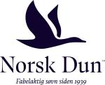 Norsk dun logo sort på hvit bunn